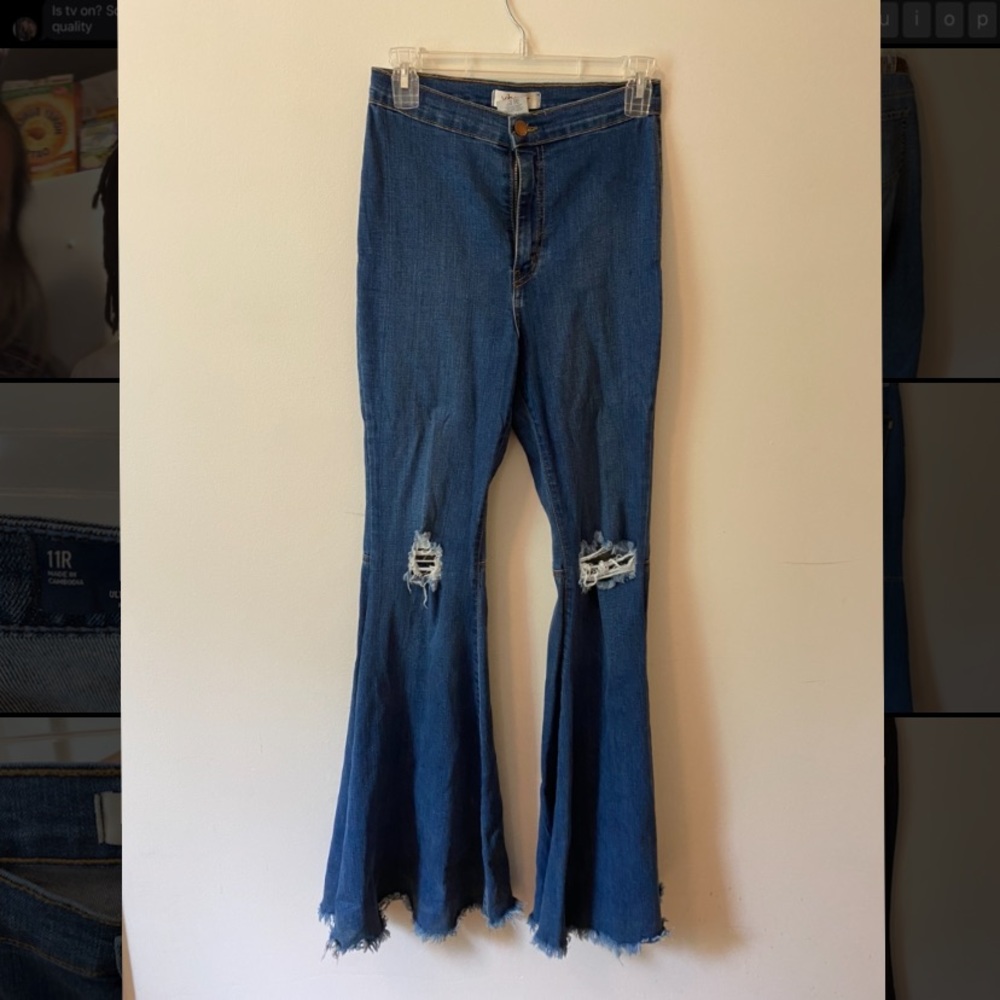 Vibrant Blue Flare Jeans size 27